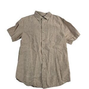 Banana Republic Mens Slim Fit‎ Linen Blend Short Sleeve Button Up Shirt Size S
